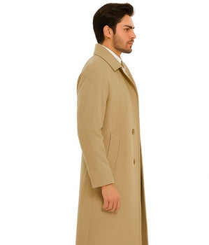 Mens Overcoat Mens Topcoat Mens Camel  Wool Dress Coat
