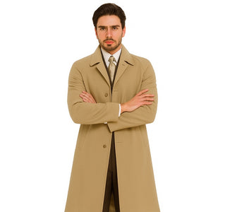 Mens Overcoat Mens Topcoat Mens Camel  Wool Dress Coat