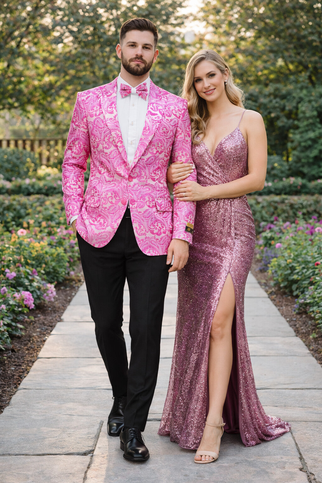 Fuchsia Unique Men's Floral  Fancy - Image 7