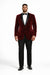 Velvet Blazer - Mens Velvet Jacket Mens 2 Button Modern Fit Suits Shawl Lapel  Wine ~ Maroon Burgundy Suit