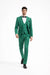 Men's Peak Lapel Green Suit