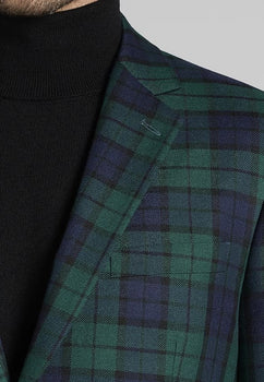Plaid Dinner Jacket - Green Tartan Sportcoat