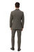 Mens Plaid Suit 2 button Vested windowpane  Pant Suit Charcoal - Three Piece Suit