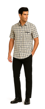 Men'S Dacron Polyester Black Somerset Double-Pleated Slacks / Dress Pants Trouser - Image 8