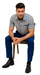 Mens Plaid Walking Suit in Royal by Dreams by Zacchi – 2 Piece Leisure Outfit with Matching Shirt and Pants - $99