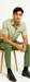 Mens Plaid Walking Suit in Sage by Dreams by Zacchi – 2 Piece Leisure Outfit with Matching Shirt and Pants - $99