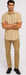 Mens Plaid Walking Suit in Tan by Dreams by Zacchi – 2 Piece Leisure Outfit with Matching Shirt and Pants - $99