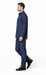 Men's Plain Long Sleeve Casual Walking Blue Suit