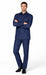 Men's Plain Long Sleeve Casual Walking Blue Suit