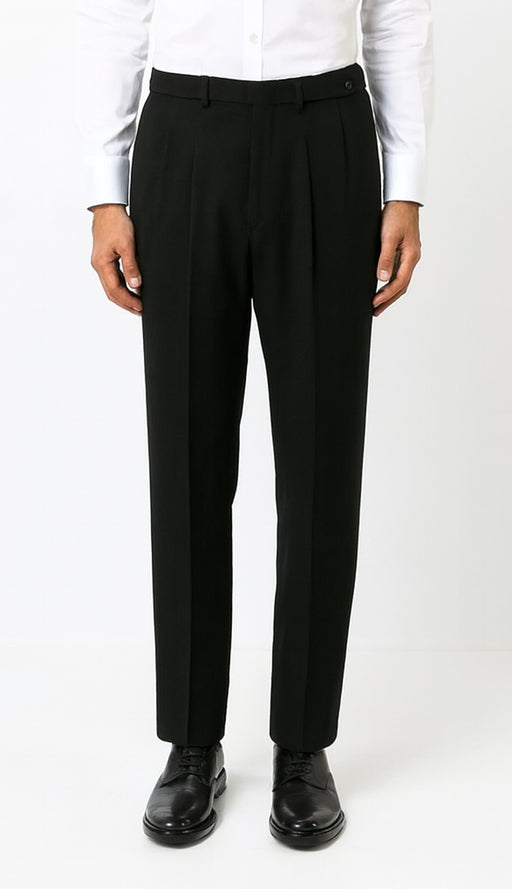 Mens Pleated Dress Pants Solid Black Wide Leg Slacks Pleated Baggy Dre MensUSA Mens Pleated Dress Pants Solid Black Wide Leg Slacks Pleated Baggy Dre MensUSA