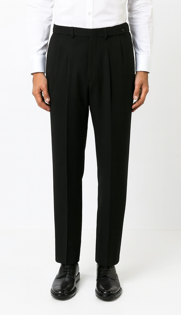 Black Baggy Dress Pants for Men