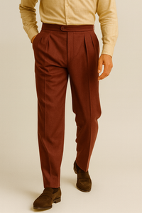 Mens Pleated Dress Pants Wine Wide Leg Slacks Pleated Baggy Dress Trousers Unhemmed Unfinished Bottom