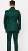 Mens Prom Tuxedo Paisley Suit - Wedding Floral Suit- Hunter - Emerald Green Wedding Jacket + Vest + Pants