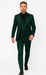 Mens Prom Tuxedo Paisley Suit - Wedding Floral Suit- Hunter - Emerald Green Wedding Jacket + Vest + Pants