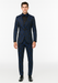 Mens Prom Tuxedo Paisley Suit - Wedding Floral Suit- Midnight - Royal - Navy Blue Wedding Jacket + Vest + Pants