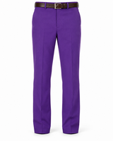 Men's Purple 100% Polyester Slim Fit Pants