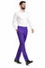 Men'S Dress Pants Trousers Flat Front Slacks PUrple Online Sale