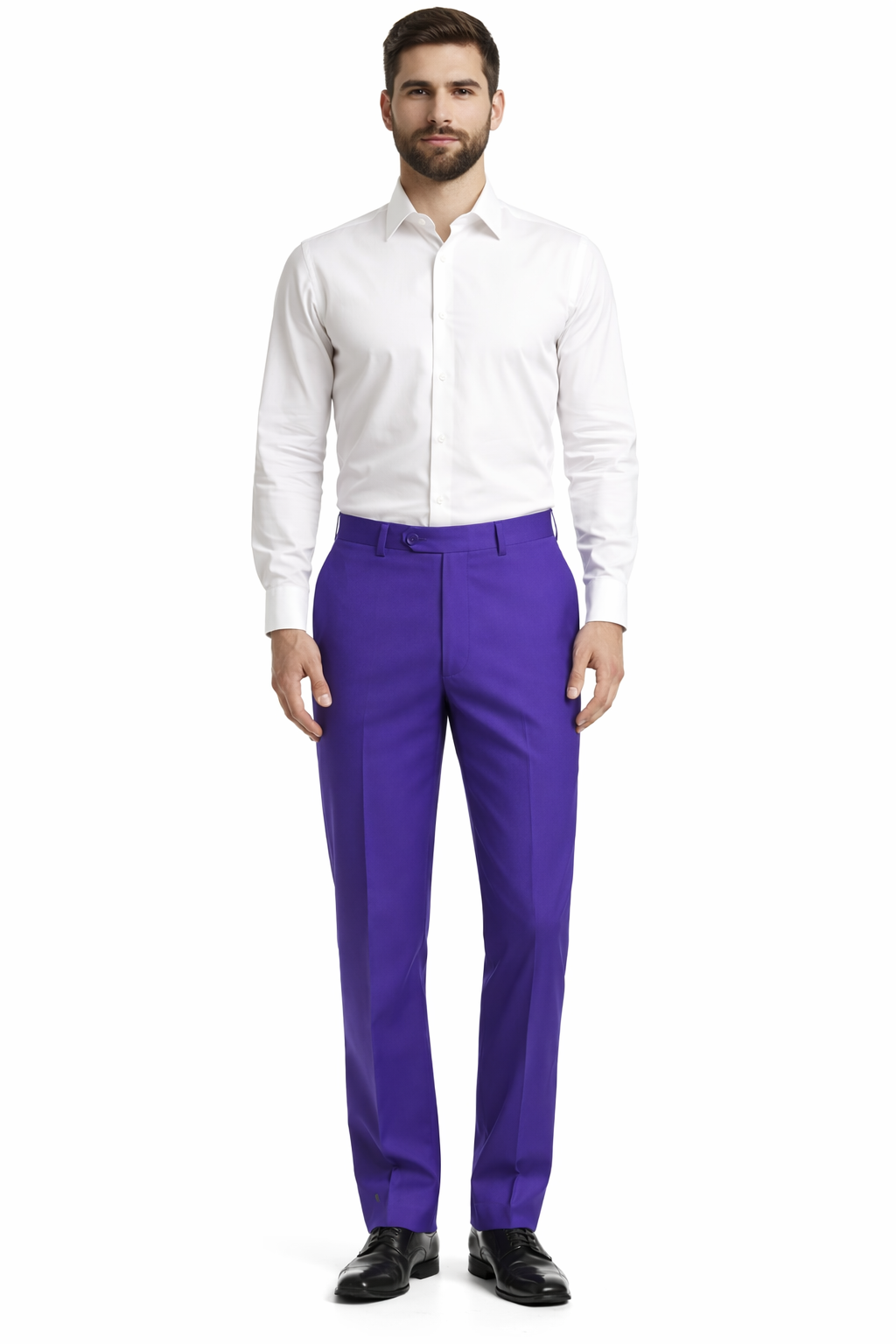 Men'S Dress Pants Trousers Slacks Lavender Online Sale Lavender / Dress size Pants : 40