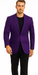 Mens Purple Paisley Blazer - Big and Tall Sport Coat With Bowtie