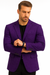 Mens Purple Paisley Blazer - Big and Tall Sport Coat With Bowtie
