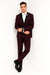 Men's Purple - Plum - Eggplant Jacket and Pants Two Button Shawl Lapel Tuxedo