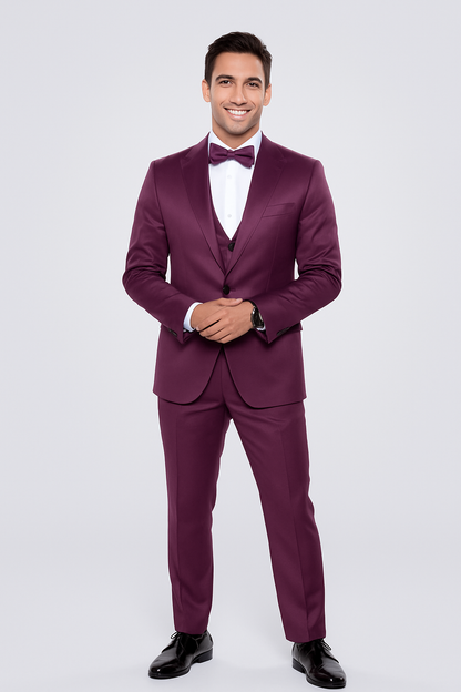 Mens Modern Fit Shiny Sharkskin Suit