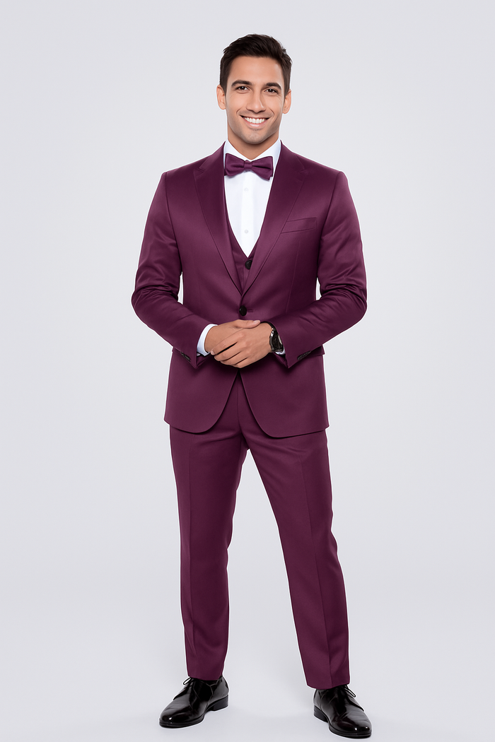 Mens Shiny Sharkskin Suit  Modern Fit