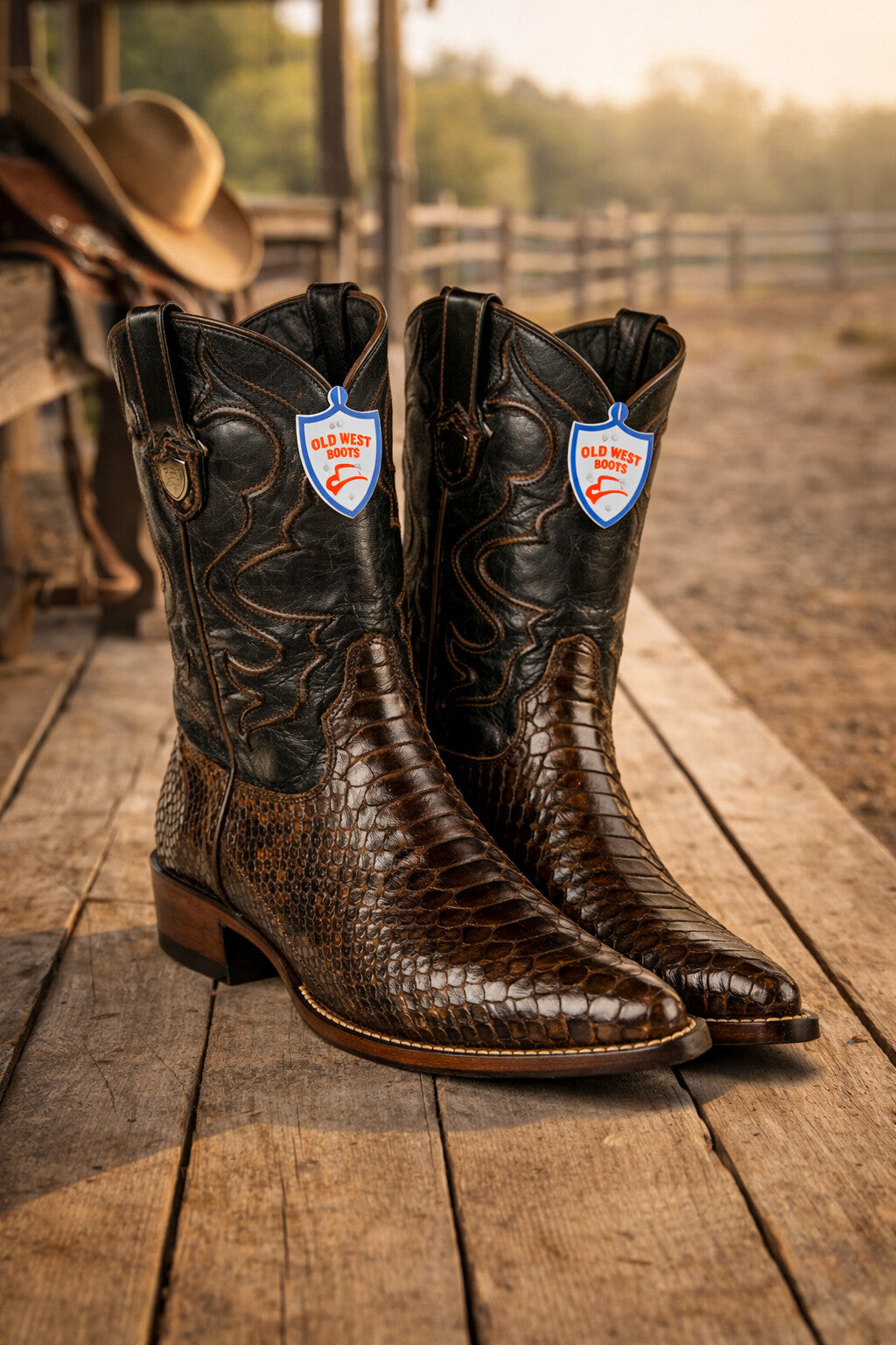 Men's Wild West Python Skin J Toe Boots 29957 - Image 32
