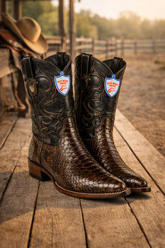 Men's Wild West Python Skin J Toe Boots 29957 - Image 32