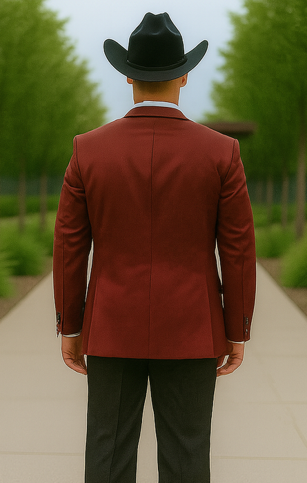 Men's Red 2 Buttons Slim Fit Solid Sharkskin Cheap Priced Blazer Jacket For Men Sport coat