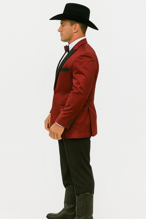 Men's Red 2 Buttons Slim Fit Solid Sharkskin Cheap Priced Blazer Jacket For Men Sport coat