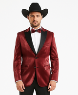 Men's Red 2 Buttons Slim Fit Solid Sharkskin Cheap Priced Blazer Jacket For Men Sportcoat