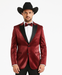 Men's Red 2 Buttons Slim Fit Solid Sharkskin Cheap Priced Blazer Jacket For Men Sport coat