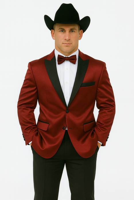 Men's Red 2 Buttons Slim Fit Solid Sharkskin Cheap Priced Blazer Jacket For Men Sport coat