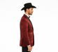 Men's Red 2 Buttons Slim Fit Solid Sharkskin Cheap Priced Blazer Jacket For Men Sport coat