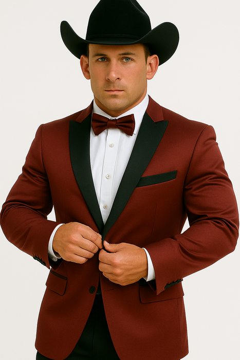 Men's Red 2 Buttons Slim Fit Solid Sharkskin Cheap Priced Blazer Jacket For Men Sport coat