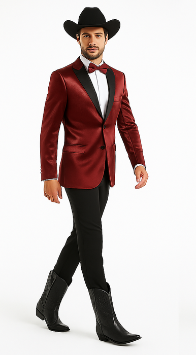 Men's Red 2 Buttons Slim Fit Solid Sharkskin Cheap Priced Blazer Jacket For Men Sport coat