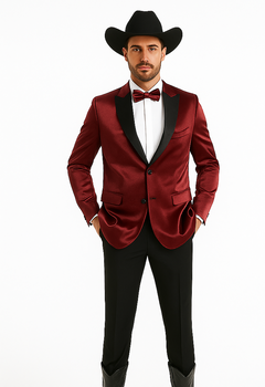 Men's Red 2 Buttons Slim Fit Solid Sharkskin Cheap Priced Blazer Jacket For Men Sportcoat - Image 7