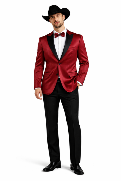Men's Red 2 Buttons Slim Fit Solid Sharkskin Cheap Priced Blazer Jacket For Men Sport coat