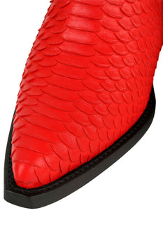 Men's King Exotic Boots Genuine Python 3x Toe Red (495vf5712) - Image 9