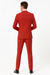 Men’s Red And White Lapel Three-Piece Tuxedo with Sequin Lapel and Matching Bow Tie - Chirstmas Suit