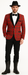 Men's Red Flap Besom Pocket Designer Fashion Dress Casual Blazer