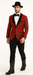 Men's Red Flap Besom Pocket Designer Fashion Dress Casual Blazer