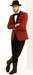 Men's Red Flap Besom Pocket Designer Fashion Dress Casual Blazer