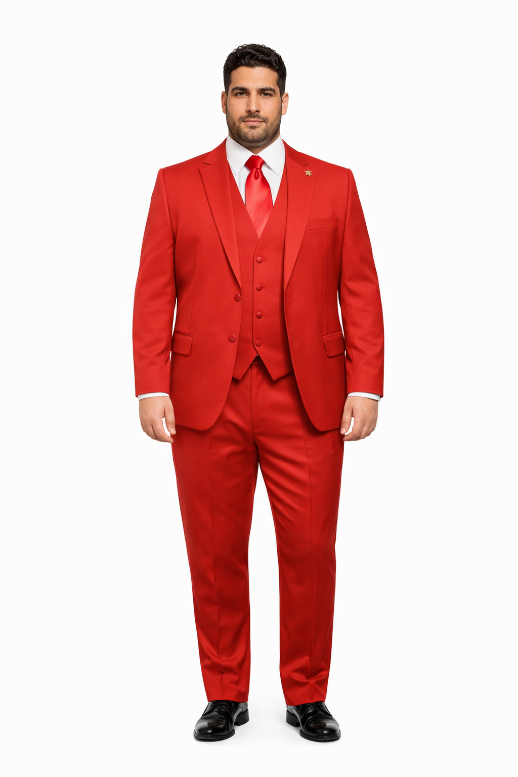 Mens Red Matching Suits Brand Vest 3 Piece Suit Modern Fit
