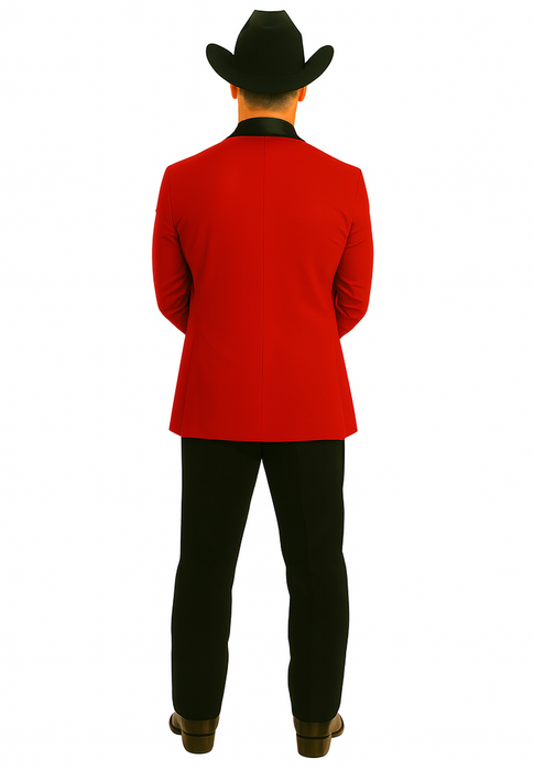Men's Red  One Button Suit