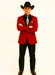 Men's Red  One Button Suit