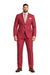 Modern Fit Summer 2 Piece 2 Button Suit Striped Seersucker in Navy