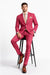Modern Fit Summer 2 Piece 2 Button Suit Striped Seersucker in Navy