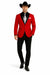 Men's Red  One Button Suit
